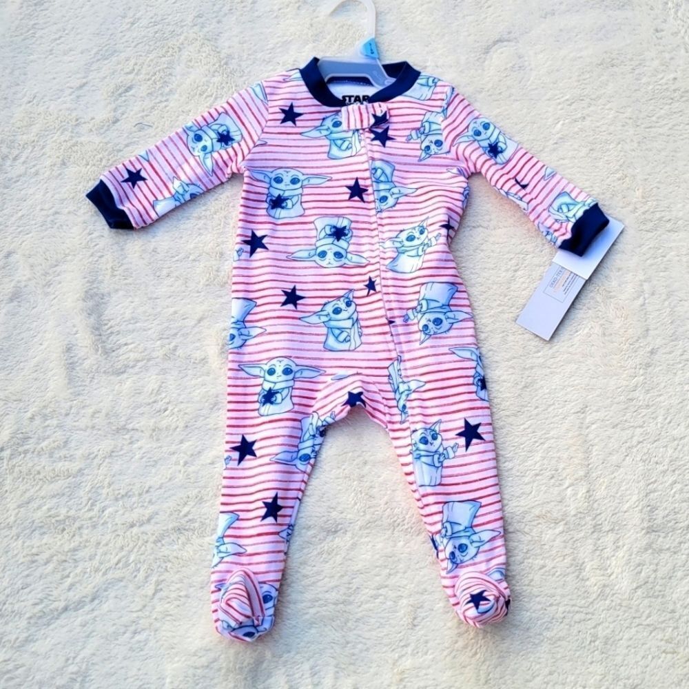 New unisex baby Yoda star wars footbed pajama
